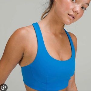 Lululemon wunder train bra poolside blue